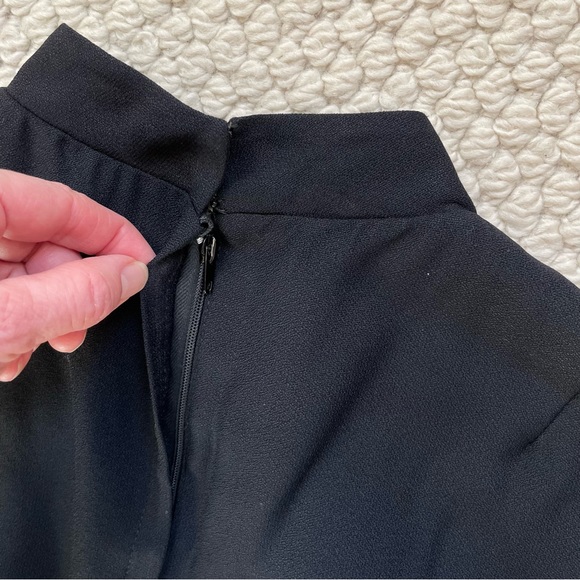 Vintage black mini dress with gold waistband - Picture 8 of 15